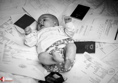 Baby and documents