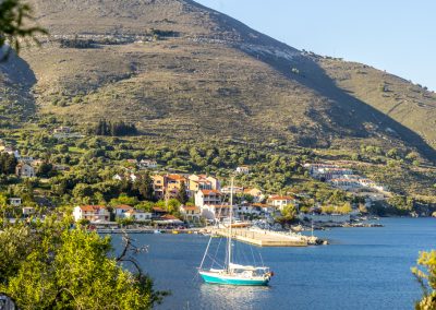 Sail boat in Agia Efimia on the island of Kefalonia.