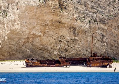 Shipwreck on a beach in Zakynthos