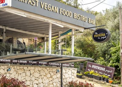 Vegan restaurant in Vathy, Meganisi, Greece